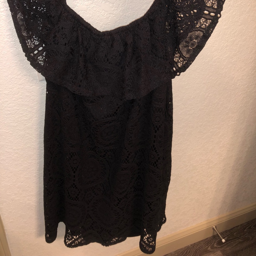 Off the shoulder crochet dress